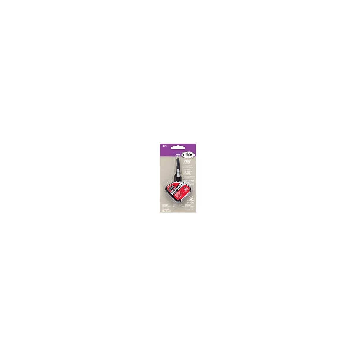 Fast-Drying Liquid Plastic Cement with Precision Applicator - Carded -- 1oz 29.6mL, All Scales, Testor Corp 281216