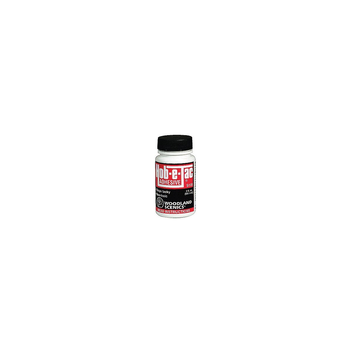 Hob-E-Tac(R) Adhesive -- 2oz 59.1mL, All Scales, Woodland Scenics 195