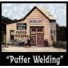 Laser-Cut Wood Kit -- Puffer Welding - 4 x 2-1/4′ 10.2 x 5.7cm, HO, Bar Mills LLC 5032