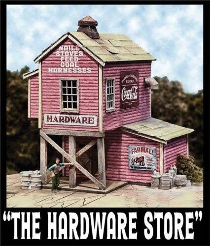 Laser-Cut Wood Kit -- The Hardware Store, HO, Bar Mills LLC 5042