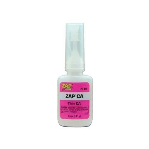 ZAP/CA Super-Thin Instant Adhesive -- 1/2oz 14.8mL, All Scales, Robart Mfg Inc 432