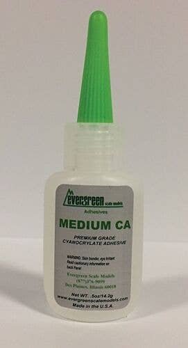 Medium Viscosity Cyanoacrylate CA Adhesive -- 1/2oz 14.8mL, All Scales, Evergreen Scale Models 62