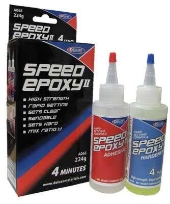Speed Epoxy II - 4-Minute Set Time -- 7-9/16oz 224g, All Scales, Deluxe Materials Ltd AD65