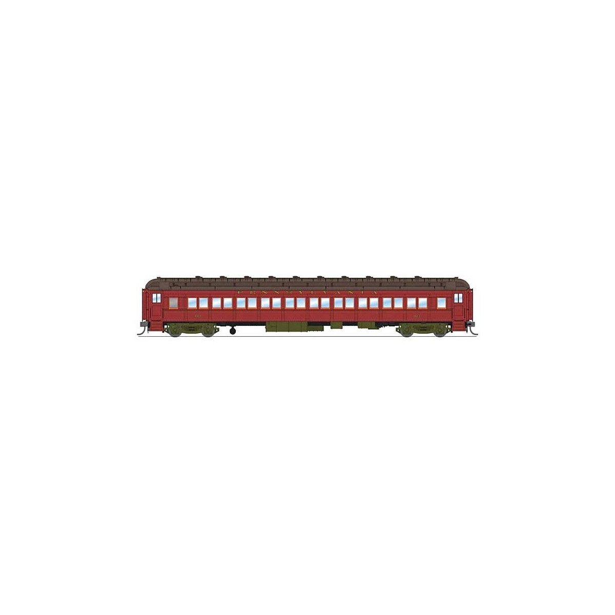 PRR PB70 Combine, 3 P70Coach, Z74D Business Observation Set - RTR -- Pennsylvania Railroad 5034, 823, 989, 1042, 120 (1930s, Tus
