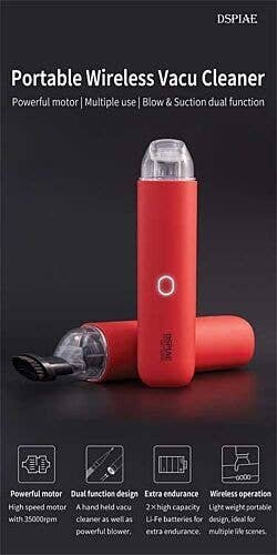 Portable Handheld Vacuum Cleaner, All Scales, DSPIAE HCV