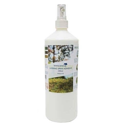 Layering Spray Adhesive -- 33.8oz 1000ml, All Scales, Peco WSGL015