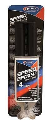 Speed Epoxy II - 4-Minute Set Time -- 15/16oz 28g Syringe, All Scales, Deluxe Materials Ltd AD73