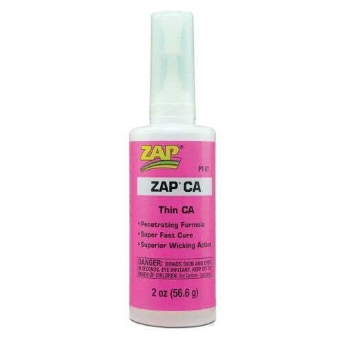 ZAP/CA Super-Thin Instant Adhesive -- 2oz 59.1mL, All Scales, Robart Mfg Inc 428