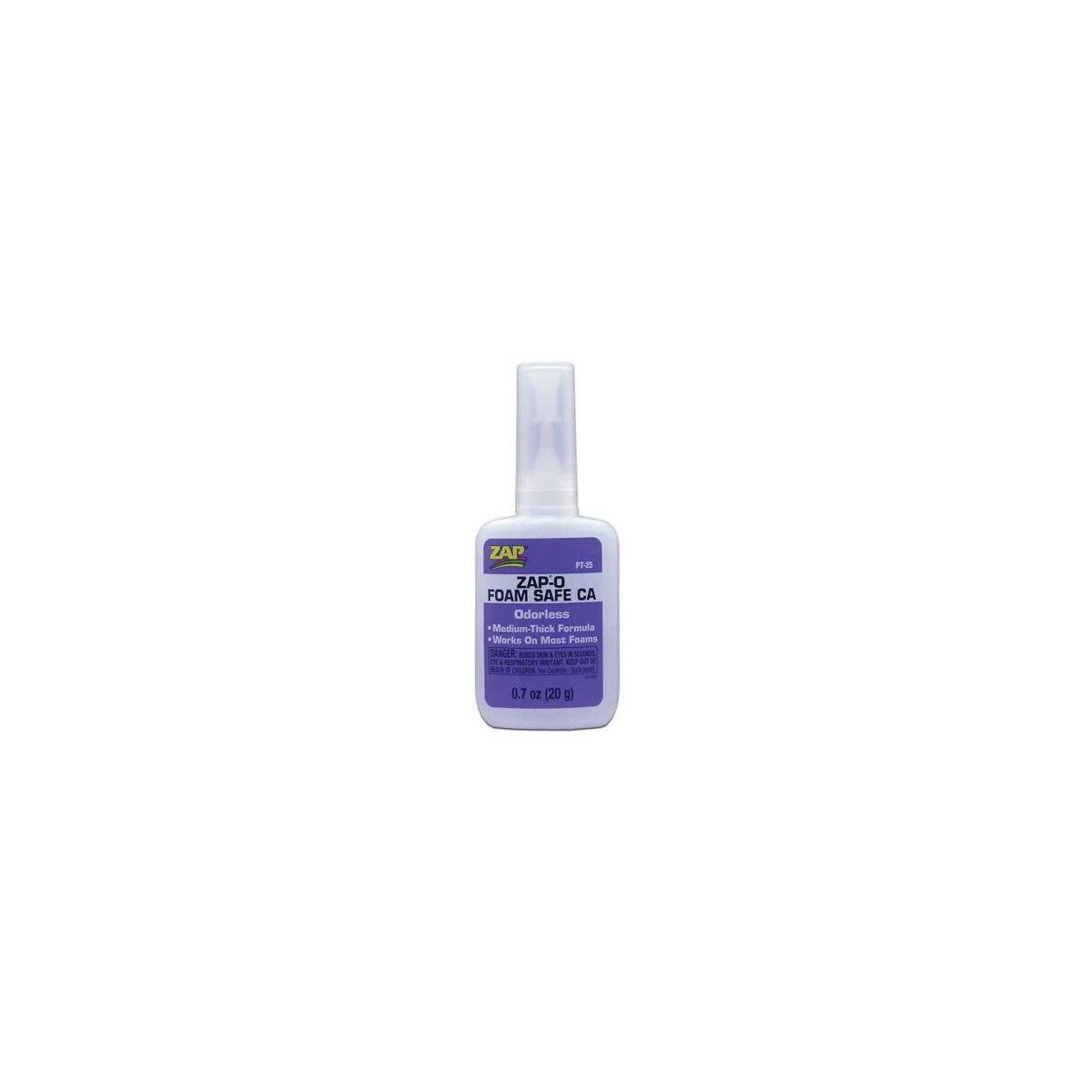 Zap-O Odorless Foam Safe CA -- .7oz 20.7mL, All Scales, Robart Mfg Inc 25