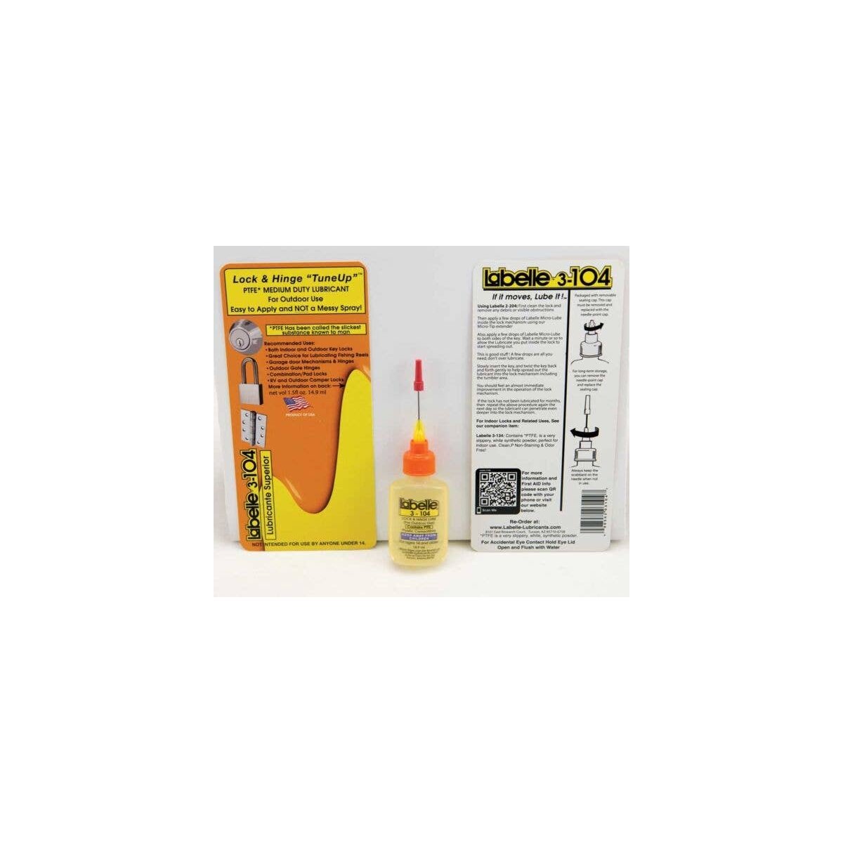 Outdoor Lock and Hinge Lube -- 1/2oz 14.9ml, All Scales, Labelle Industries 3104