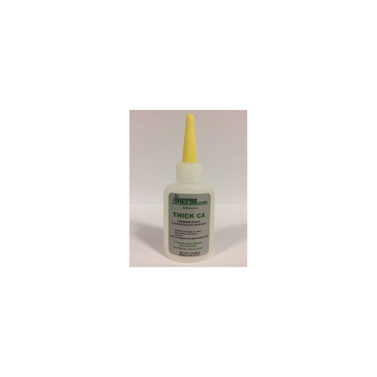 Thick Cyanoacrylate CA Adhesive -- 1oz 29.6mL, All Scales, Evergreen Scale Models 66