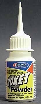 Roket Powder -- CA Filler Powder - 1.4oz 40g, All Scales, Deluxe Materials Ltd AD18