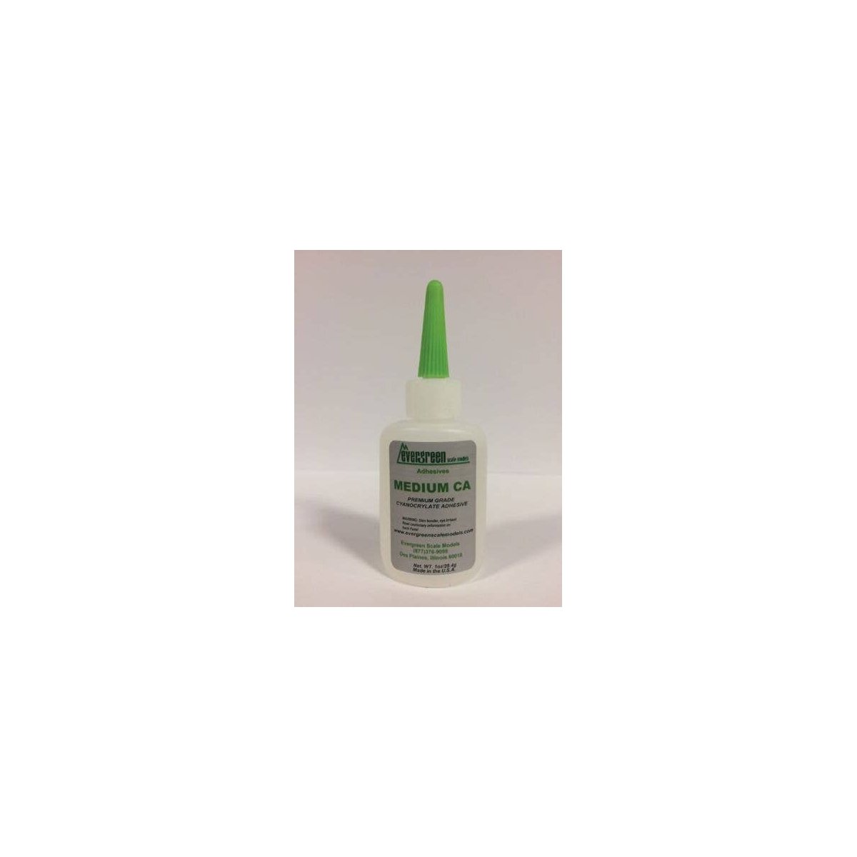 Medium Viscosity Cyanoacrylate CA Adhesive -- 1oz 29.6mL, All Scales, Evergreen Scale Models 65
