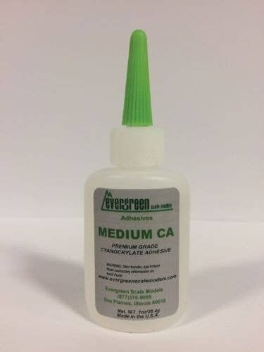Medium Viscosity Cyanoacrylate CA Adhesive -- 1oz 29.6mL, All Scales, Evergreen Scale Models 65