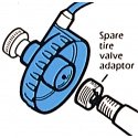 Tire Adapter w/O-Ring, All Scales, Badger Air Brush Co 50029