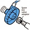 Tire Adapter w/O-Ring, All Scales, Badger Air Brush Co 50029