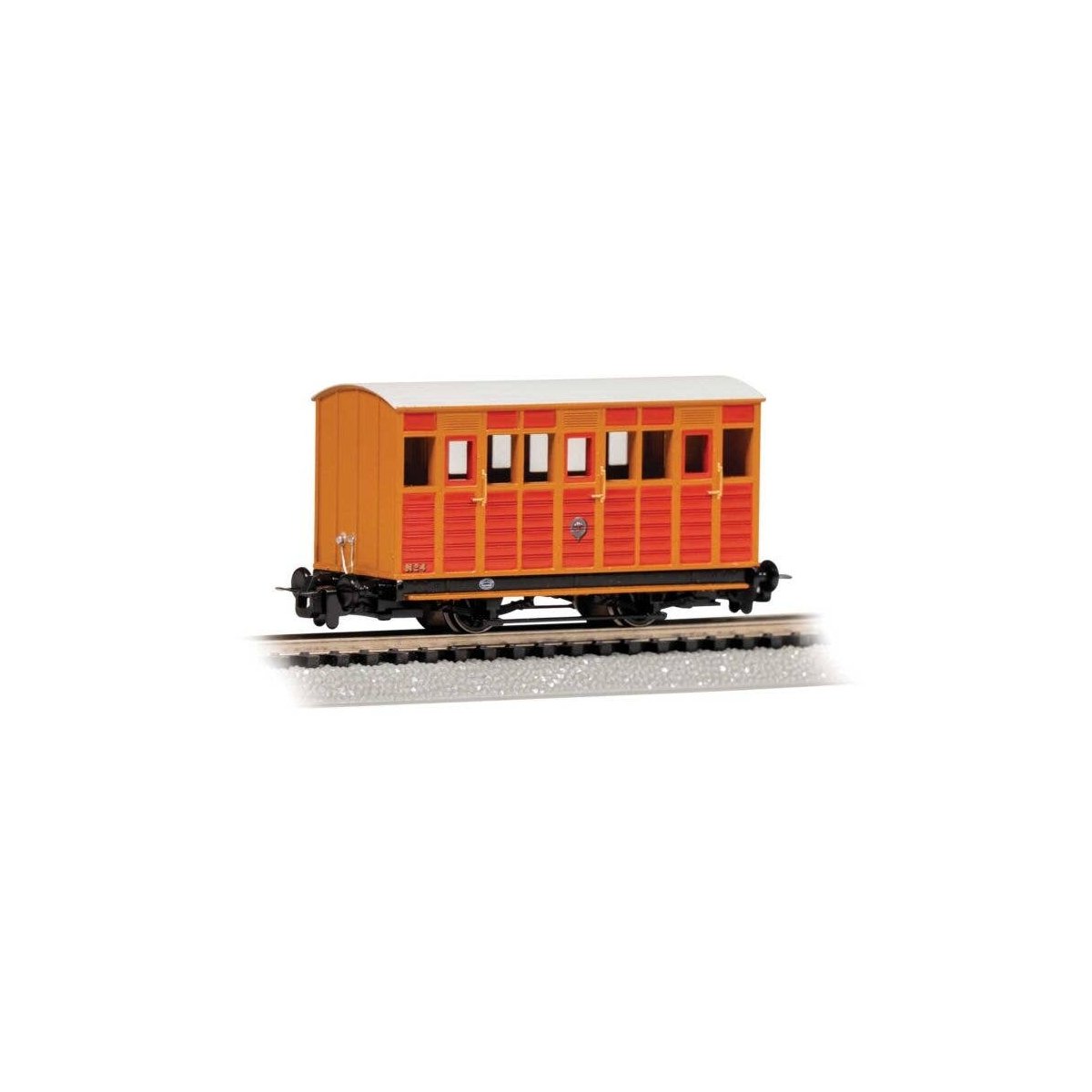 Talyllyn Carriage Passenger Car - Ready to Run -- Car 4 (wood), HOn30, Bachmann Industries 77504