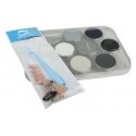 7-Color Modeler′s Weathering Kit -- Grays, Grime & Soot, All Scales, Pan Pastel 30702