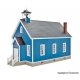 Cottage Grove School with LED Lights -- Kit - 17.8 x 9 x 13.5cm, HO, Kibri 38843