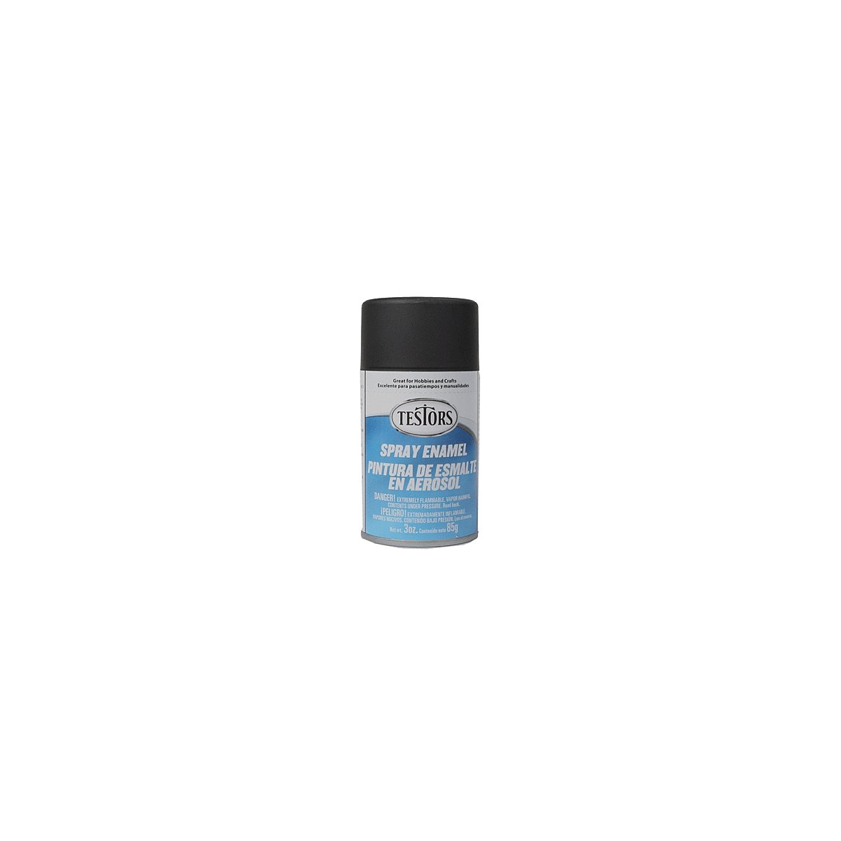 All-Purpose Enamel Spray Paint - 3oz 88.7mL Can -- Flat Black, All Scales, Testor Corp 1249