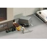 Small Car Covered Trailer - Assembled -- Gray, HO, Faller Gmbh 180864