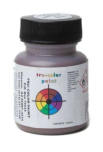Flat Brushable Color Acrylic Paints - 1oz 29.6mL -- Dark Wooden Rifle Stock Brown, All Scales, Tru-Color Paint 876