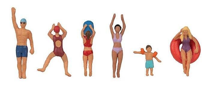 Bathing and Swimming -- pkg(6), HO, Faller Gmbh 151687