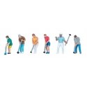 Miniature Golf Players -- pkg(6), HO, Faller Gmbh 151693