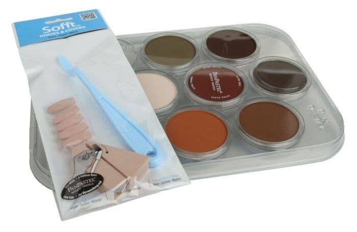 7-Color Modeler′s Weathering Kit -- Rust & Earth, All Scales, Pan Pastel 30701