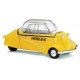 1955 Messerschmitt KR200 3-Wheeled Kabinenroller - Assembled -- Werra Post (yellow, German Lettering), HO, Busch Gmbh & Co Kg 48