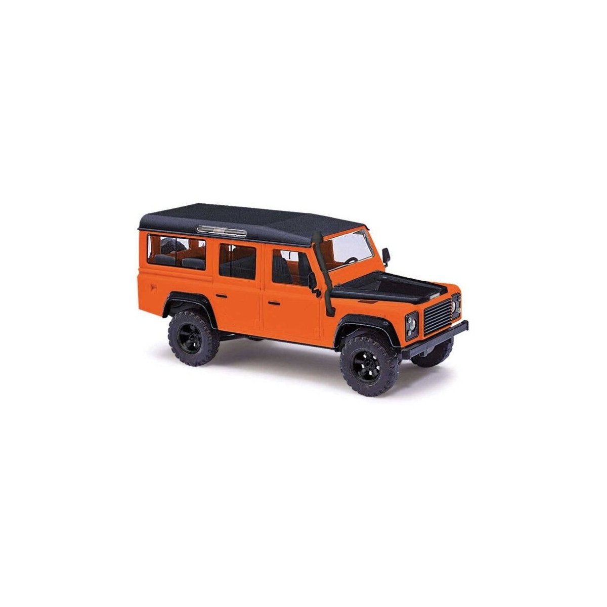 1983 Land Rover Defender SUV - Assembled -- Last Edition (orange, black), HO, Busch Gmbh & Co Kg 50330