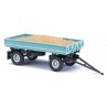 1985 IFA HW 60 Low-Side Farm Trailer with Sand Load - Assembled -- Light Blue, HO, Busch Gmbh & Co Kg 53016