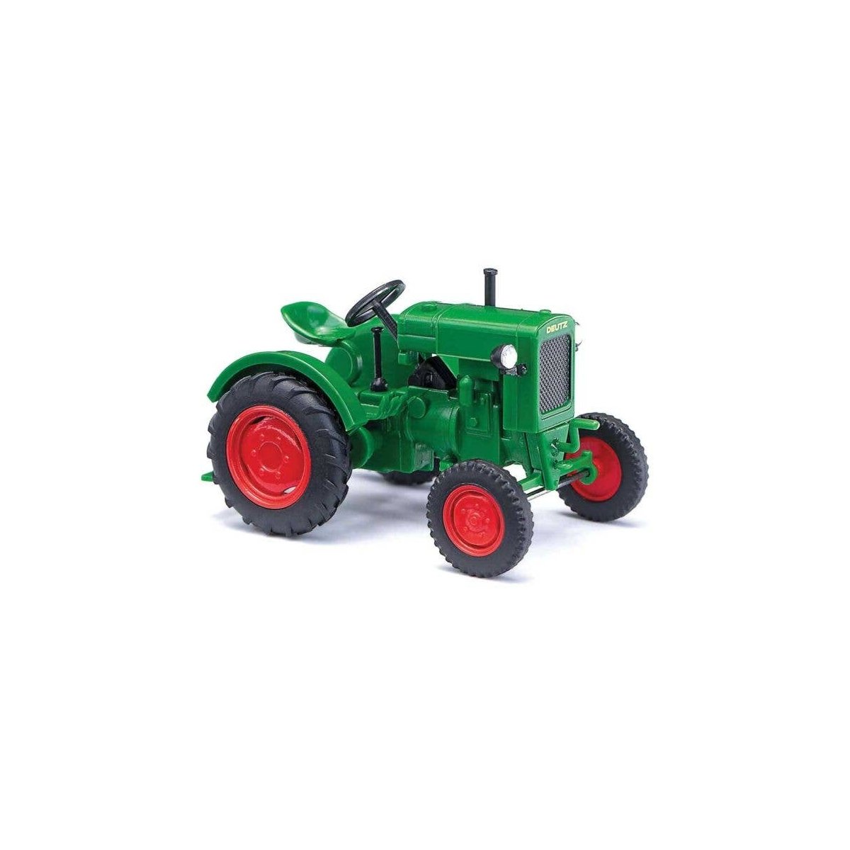 1936-1951 Deutz F1M 414 Farm Tractor - Assembled -- Green, Red, HO, Busch Gmbh & Co Kg 54100
