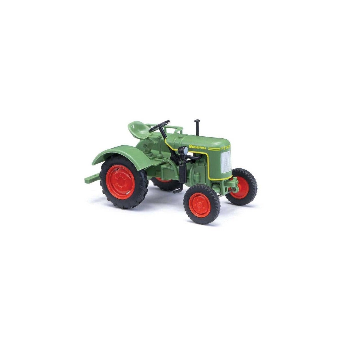 1949-1957 Fendt F 15 Dieselross Farm Tractor - Assembled -- Green, Red, HO, Busch Gmbh & Co Kg 54150
