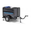 TSA Generator Trailer - Assembled -- Standby (black, blue), HO, Busch Gmbh & Co Kg 54906