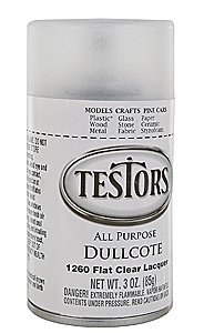 Dullcote Clear Finish -- 3oz 88.7mL Spray Can, All Scales, Testor Corp 1260