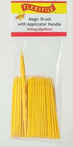 Magic Brush Bulk Pack -- Medium (yellow) pkg(100), All Scales, Profile Accessories Inc. M929005B