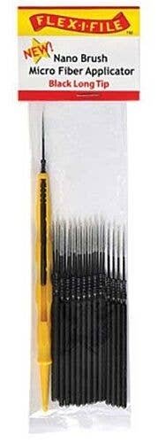 Nano Brush -- Long Tip & 1 Applicator Handle/Holder (black) pkg(24), All Scales, Profile Accessories Inc. N934002