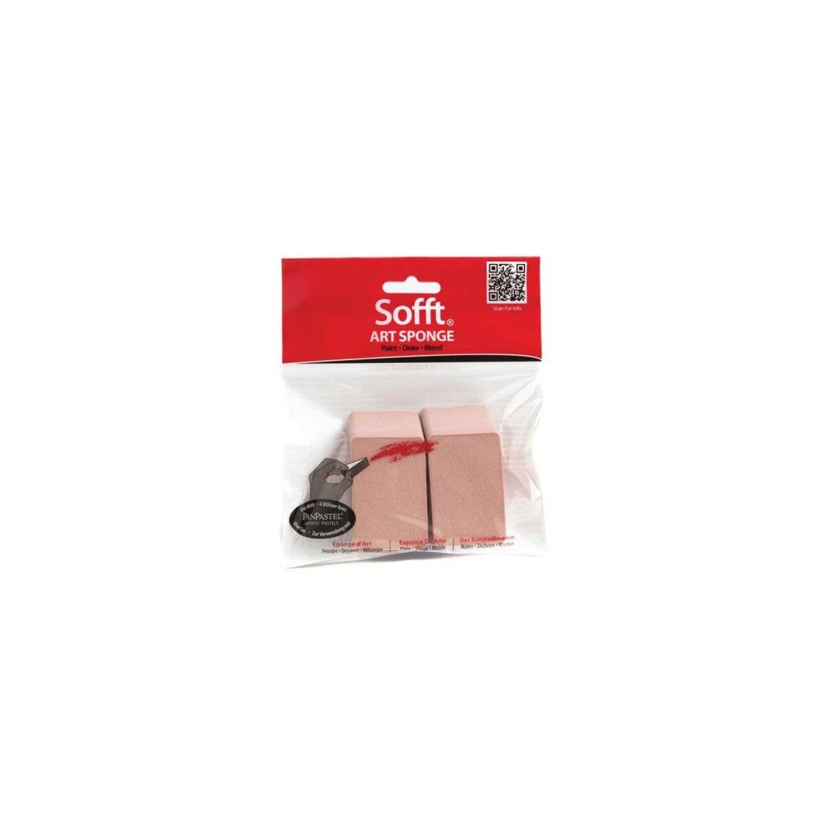 Panpastel Sofft Art Sponges -- Sofft Angle Slice - Flat pkg(2), All Scales, Pan Pastel 61031