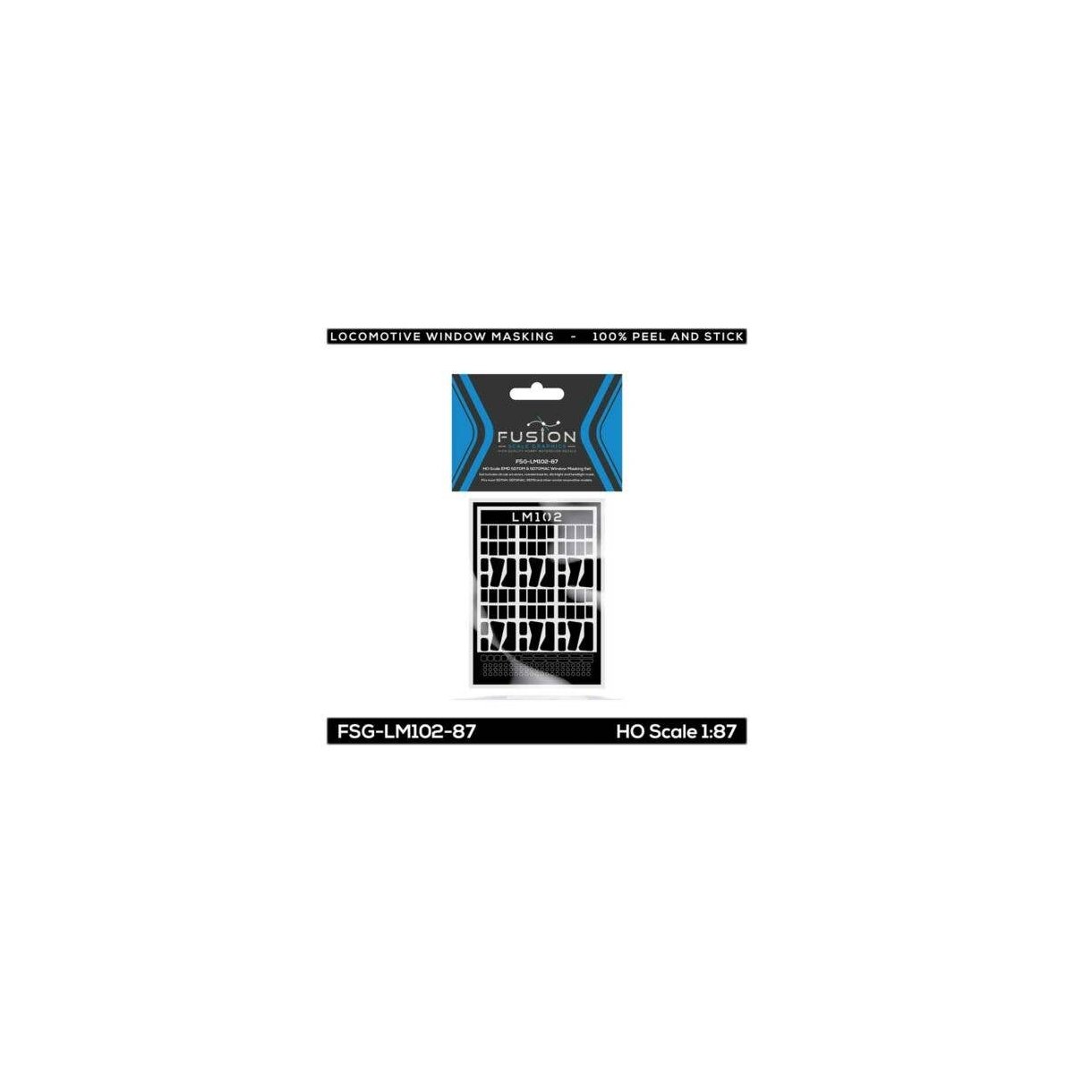 EMD SD70M & SD70MAC Locomotive Window Masking Set, HO, FUSION SCALE GRAPHICS 120102