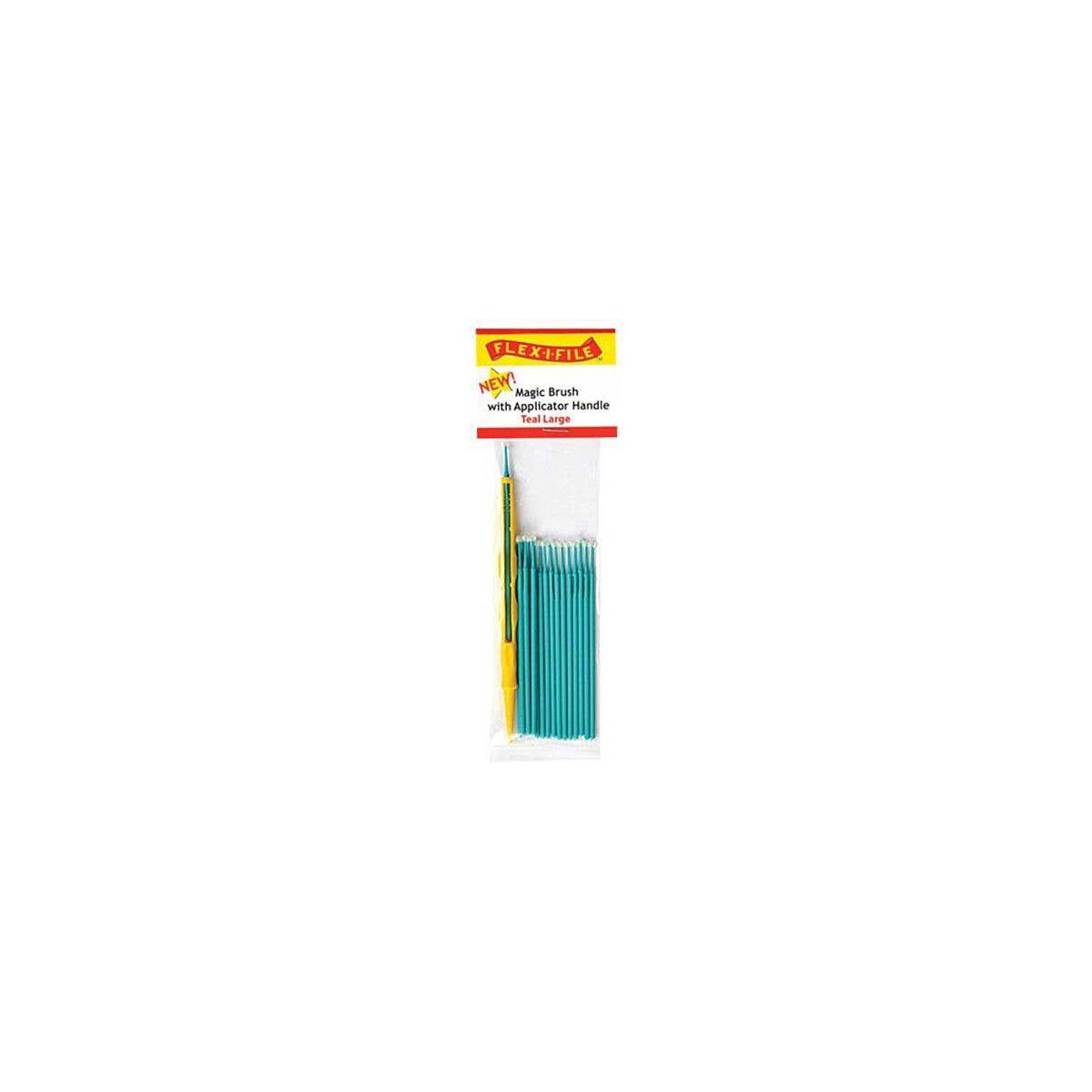 Magic Brush -- Large & 1 Applicator Handle/Holder (teal) pkg(18), All Scales, Profile Accessories Inc. M930004