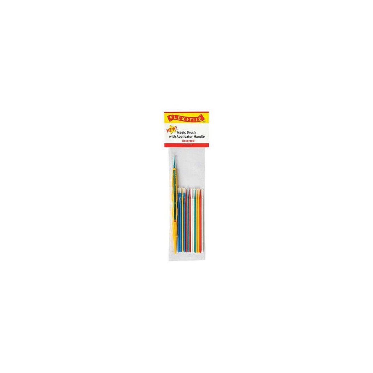 Magic Brush Assortment -- Assorted & 1 Applicator Handle/Holder (yellow) pkg(15), All Scales, Profile Accessories Inc. MB05