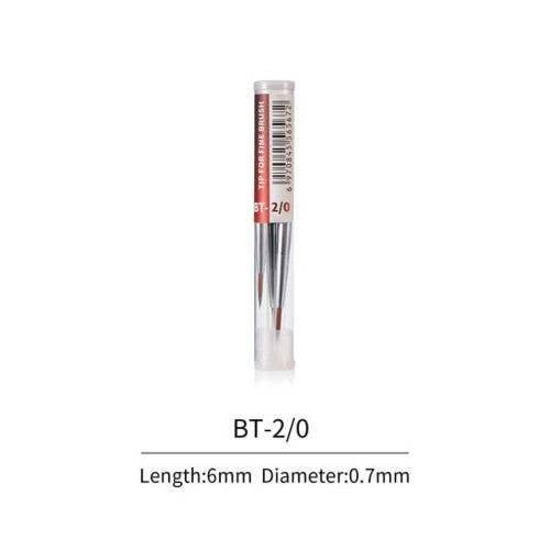 Interchangeable Aluminum-Shank Fine Brush Tips -- 2/0 pkg(3), All Scales, DSPIAE 20