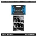 GE Dash 9 & AC4400 Locomotive Window Masking Set, HO, FUSION SCALE GRAPHICS 120201