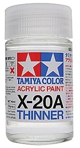 Acrylic Thinner -- Medium - 1.35oz 40mL, All Scales, Tamiya Paints 81030