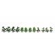 Ornamental Bushes -- 12 Pieces, 1-7/16 - 1-15/16′ 4cm - 5cm, ALL, Noch Gmbh & Co 21546