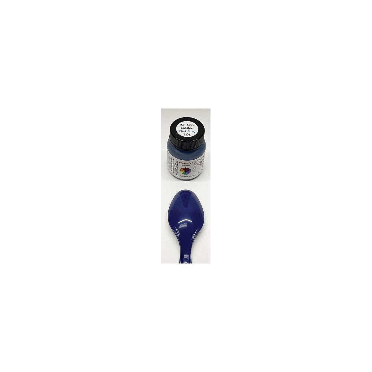 Railroad Color Acrylic Paints - 1oz 29.6mL -- Coaster Dark Blue, All Scales, Tru-Color Paint 4200
