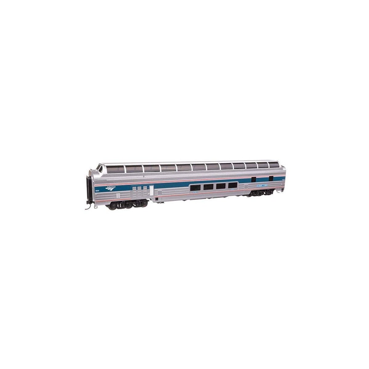 85′ Budd Great Dome - Ready to Run -- Amtrak(R) Ph VI 10031, HO, WalthersProto 13605