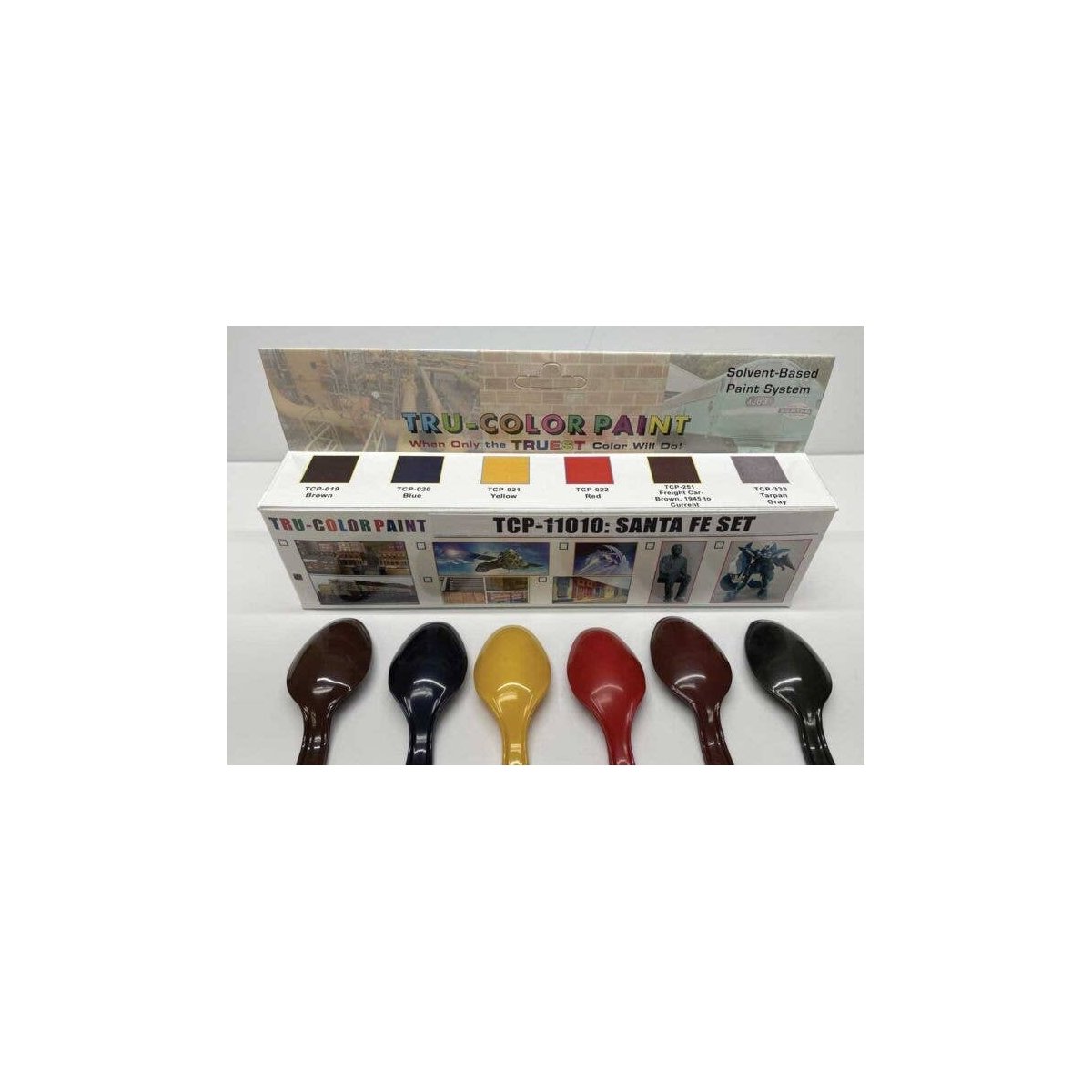 Santa Fe Paint Set - 6 - 1oz 29.6ml Bottles -- Includes 19, 20, 21, 22, 251, 333, All Scales, Tru-Color Paint 11010