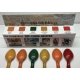 Reefers Railroad Paint Set - 6 1oz 29.6ml Bottles -- 1 Each: 709-69, 70, 78, 177, 280, , All Scales, Tru-Color Paint 12003